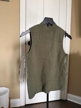 RACHEL Rachel Roy Olive Green Sleeveless Knit Tank Top